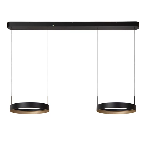 Lucide RADIANT - Pendelleuchten - LED Dim. - CCT - 2x38W 2200K/3000K - Schwarz - Vibes - ausgeschaltet